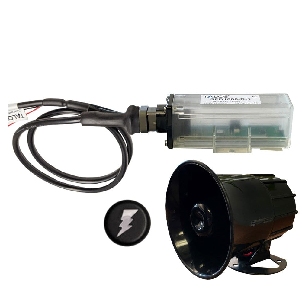 TALOS Remote Housing Lightning Detection System w/20' Cable  External Horn - Black Round Indicator  45' Horn Cable [SFD1000HB-W1-BO-CH-202045] - Twin Screws Marine Service