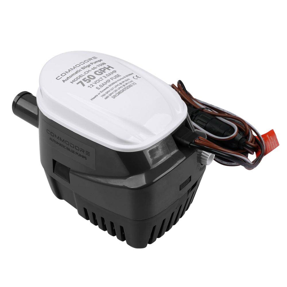 Commodore 750 GPH 60 Series Automatic Bilge Pump - 12V [CM-60-750B] - Twin Screws Marine Service