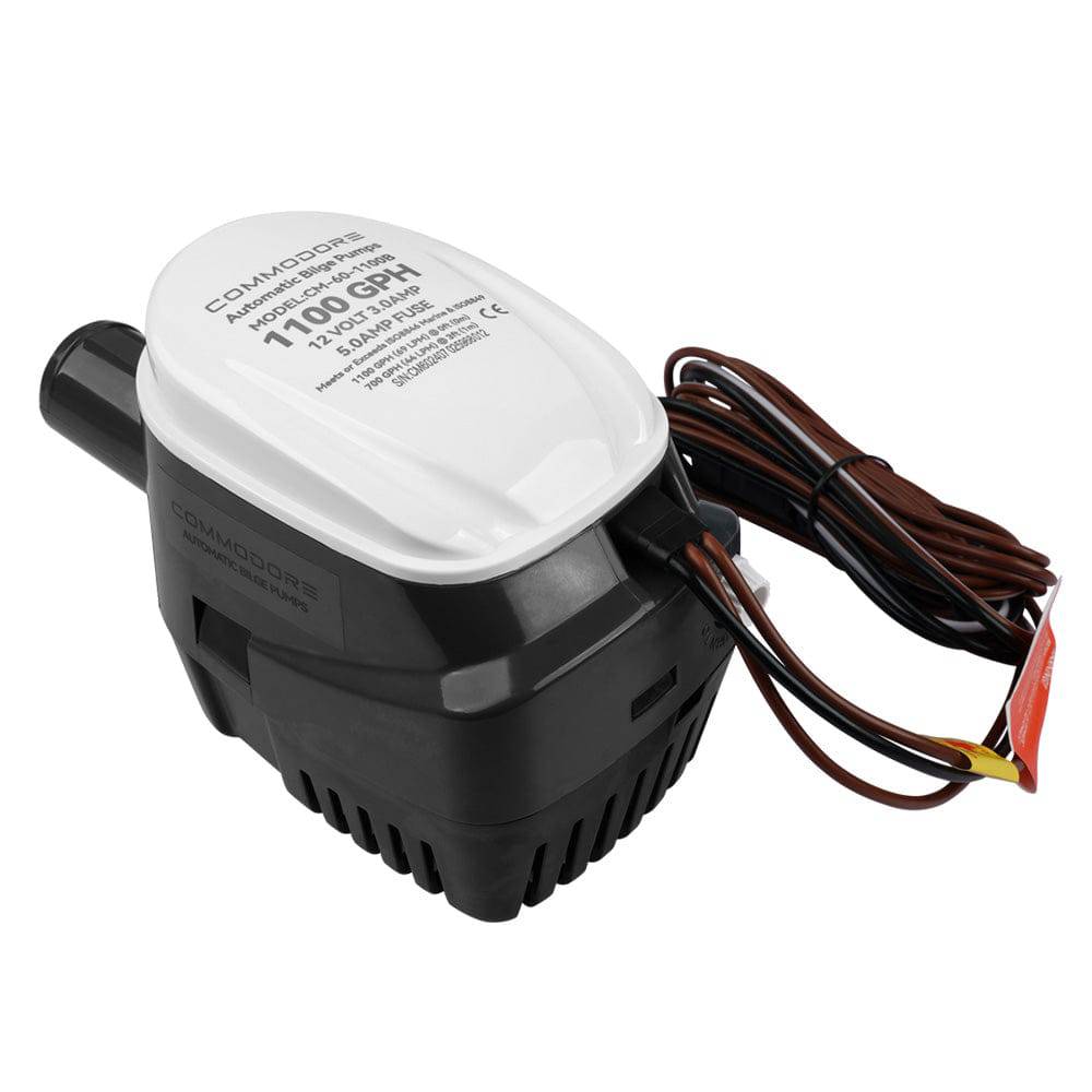 Commodore 1100 GPH 60 Series Automatic Bilge Pump - 12V [CM-60-1100B] - Twin Screws Marine Service