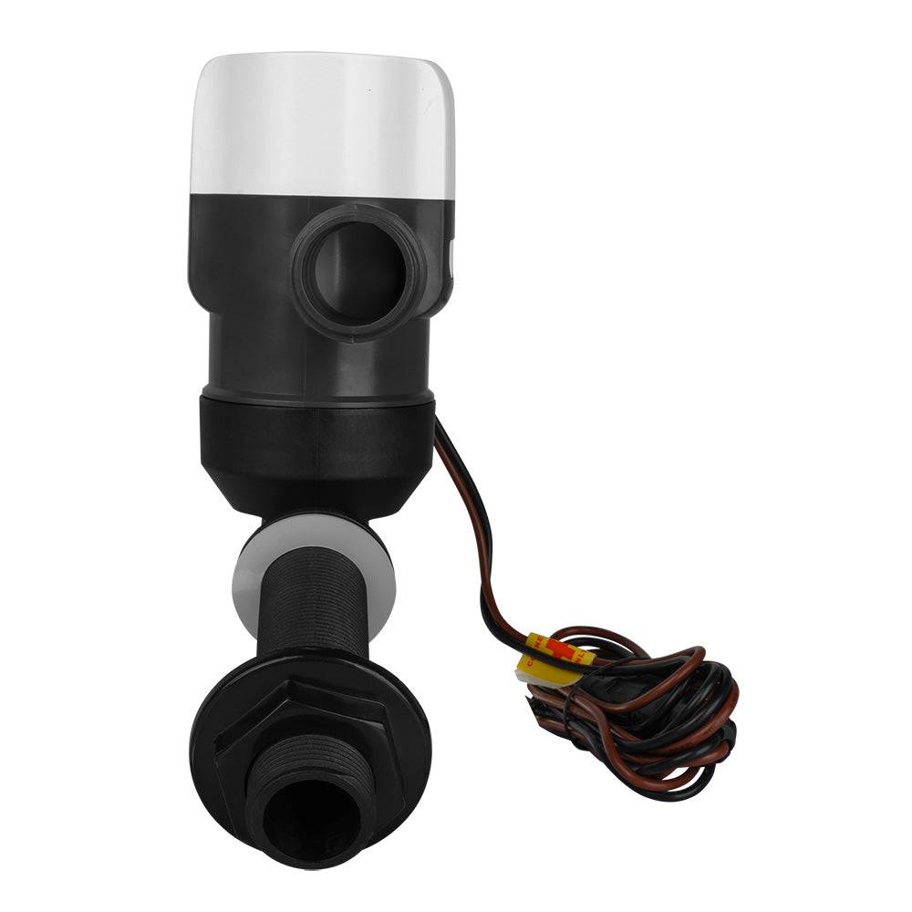 Commodore 1100 GPH Angled Livewell Pump - 12V [CM-E31-1100L] - Twin Screws Marine Service