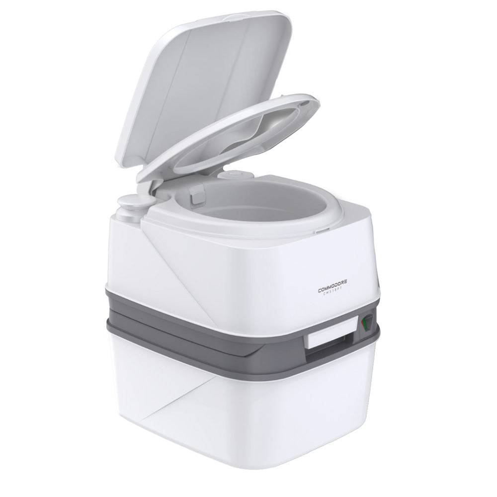 Commodore Premium Portable Travel Toilet - Injection Molded - 18L/4.75 Gallon [CM-3-18PT] - Twin Screws Marine Service