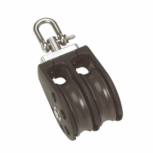 Barton Size 1 30mm Plain Bearing Pulley Block Double w/Swivel [N01230] - Twin Screws Marine Service