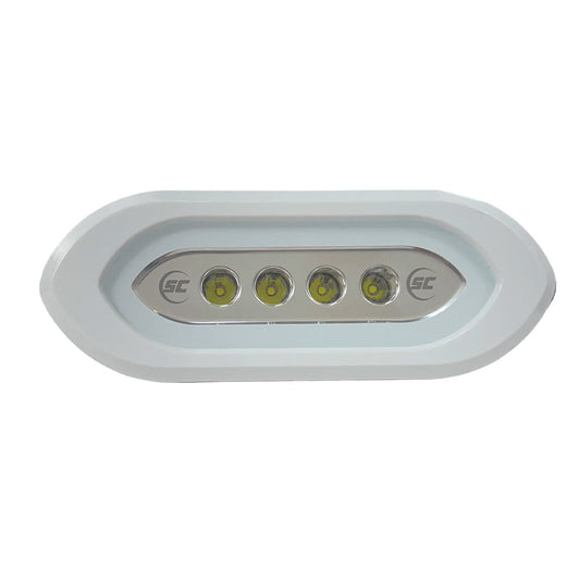 Shadow-Caster Flush Mount Spreader Light - White Housing - White [SCM-SLF4X-GW-WH] - Twin Screws Marine Service