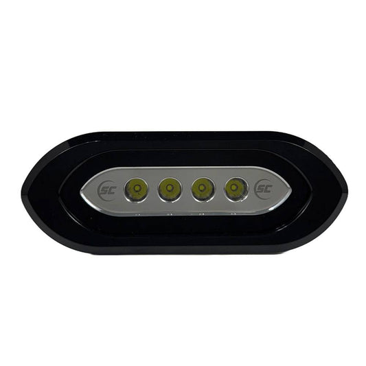 Shadow-Caster Flush Mount Spreader Light - Black Housing - White [SCM-SLF4X-GW-BK] - Twin Screws Marine Service