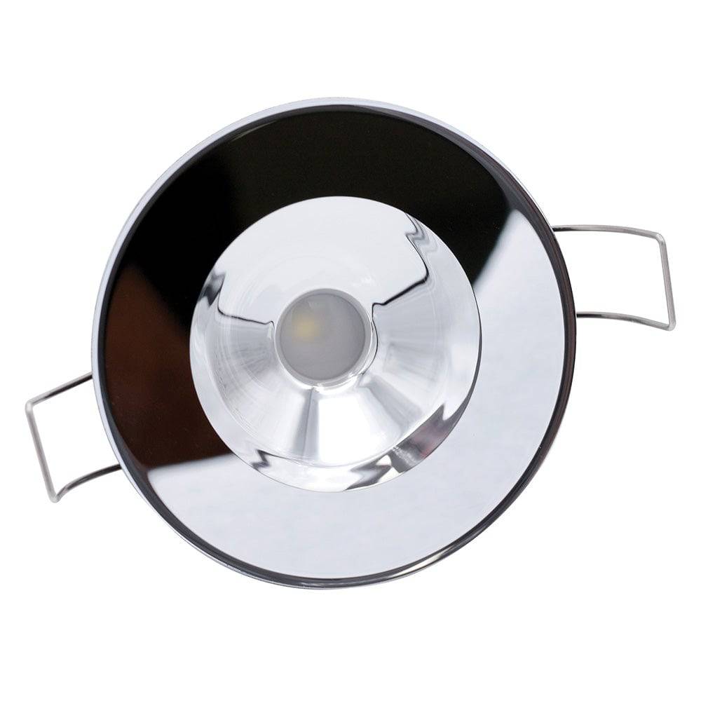 Lumitec Illusion Flush Mount LED Down Light - Spectrum RGBW - Cool White - Mirrored Housing [117147] - Twin Screws Marine Service