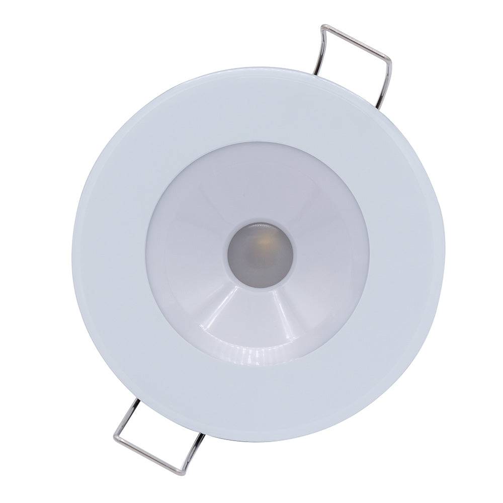 Lumitec Illusion Flush Mount LED Down Light - White - Non-Dimming - White Housing [117123] - Twin Screws Marine Service