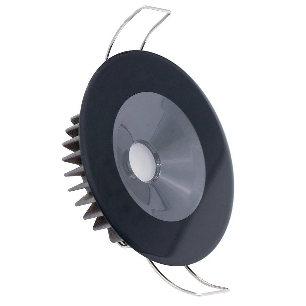 Lumitec Illusion Flush Mount LED Down Light - White - Non-Dimming - Black Housing [117153] - Twin Screws Marine Service