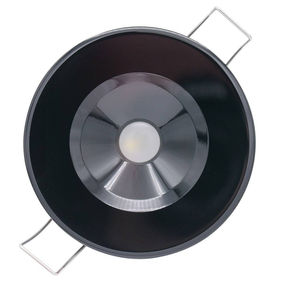 Lumitec Illusion Flush Mount LED Down Light - Warm White - Dimming - Black Housing [117159] - Twin Screws Marine Service