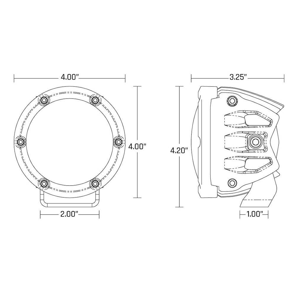 RIGID Industries 360-Series 4" LED SAE Fog Beam - White - Set of 2 [36120] - Twin Screws Marine Service