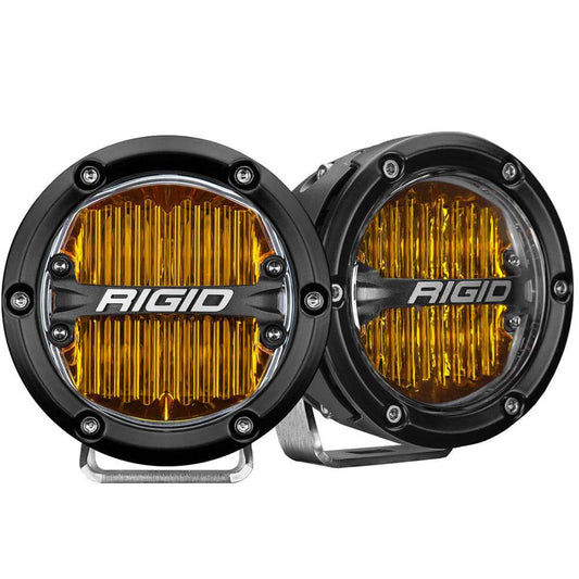 RIGID Industries 360-Series 4" LED SAE Fog Beam - Yellow - Set of 2 [36121] - Twin Screws Marine Service