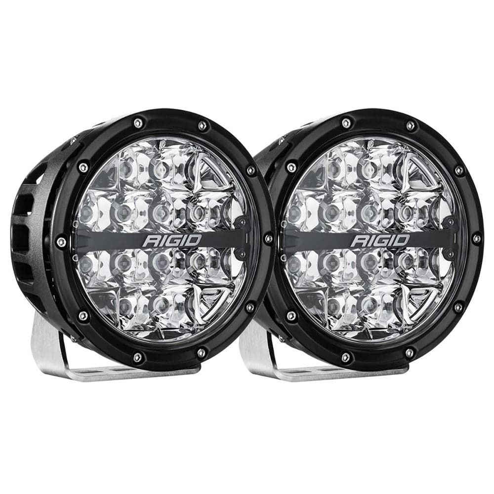 RIGID Industries 360-Series RGBW 6" Offroad Lamp Spot Beam w/RGBW Backlight Pods - Set of 2 [36412] - Twin Screws Marine Service