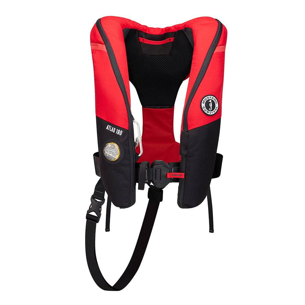 Mustang Atlas 190 DLX Open Ocean Inflatable PFD - Red/Black [MD3195E1-123-0] - Twin Screws Marine Service