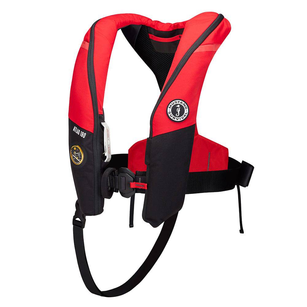 Mustang Atlas 190 DLX Open Ocean Inflatable PFD - Red/Black [MD3195E1-123-0] - Twin Screws Marine Service