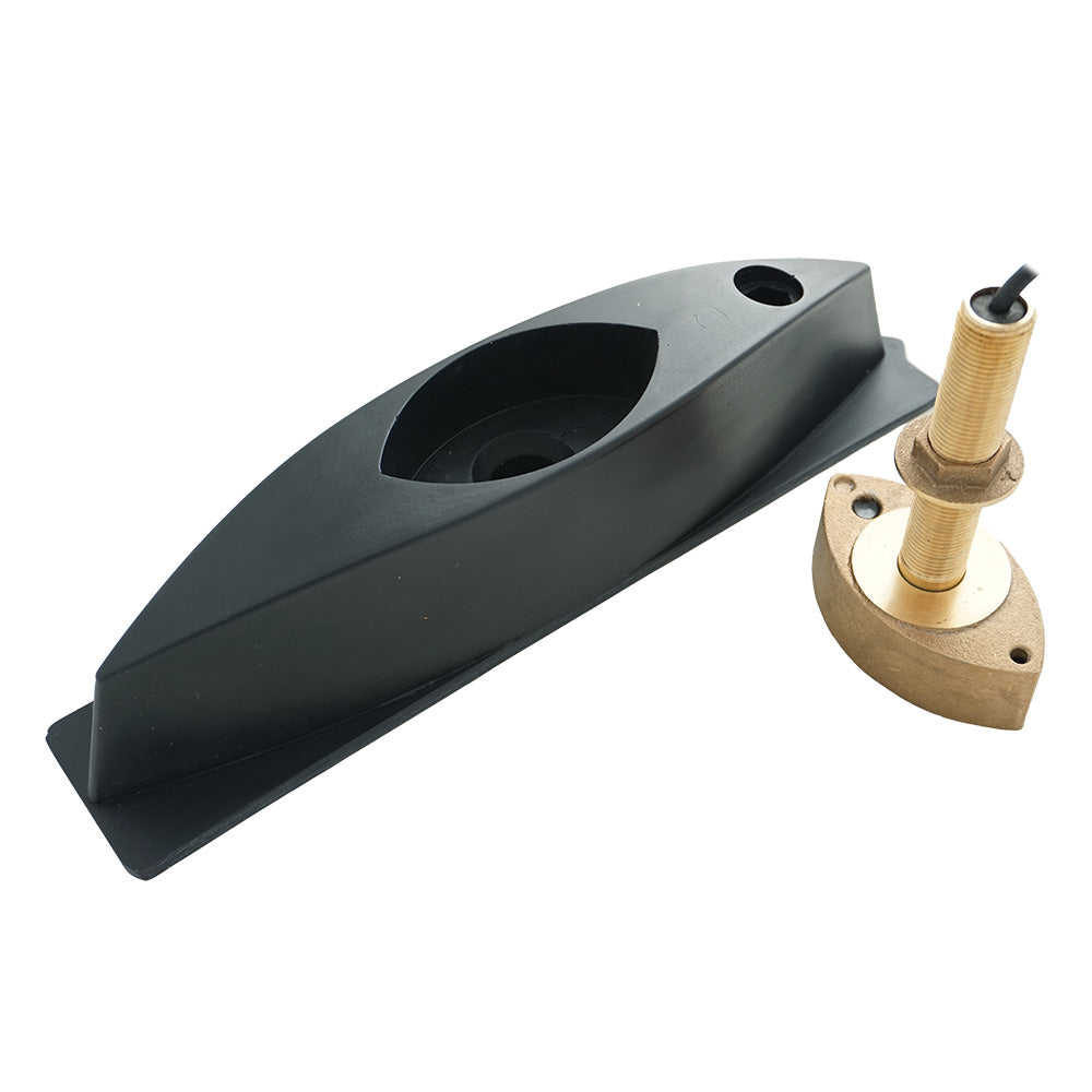 Echonautics Bronze Stem Thru-Hull CW Dual-Frequency Transducer w/Fairing Block - 600W, 50/200 kHz [CB101D600CW-FB] - Twin Screws Marine Service