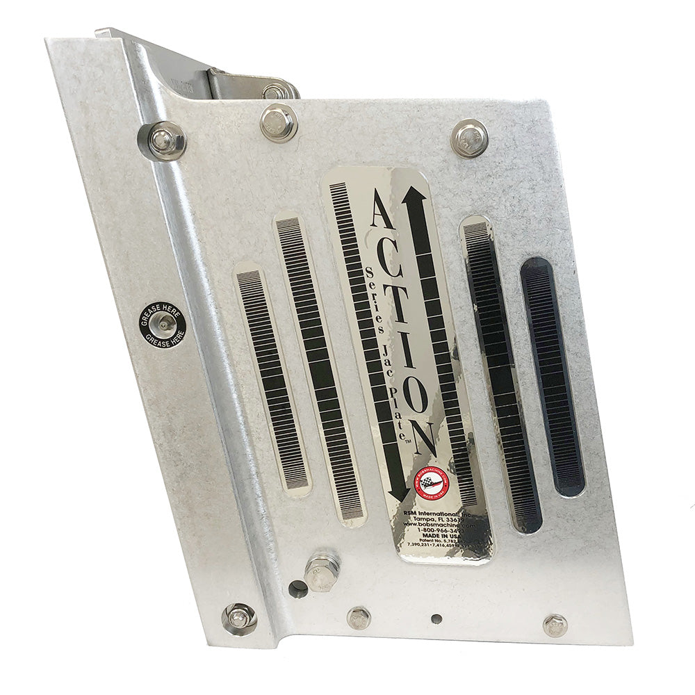 Bob's Machine 10" Setback Action Series Hydraulic Jack Plate - Silver [100-111000-NOPC-NOSPN-NG]
