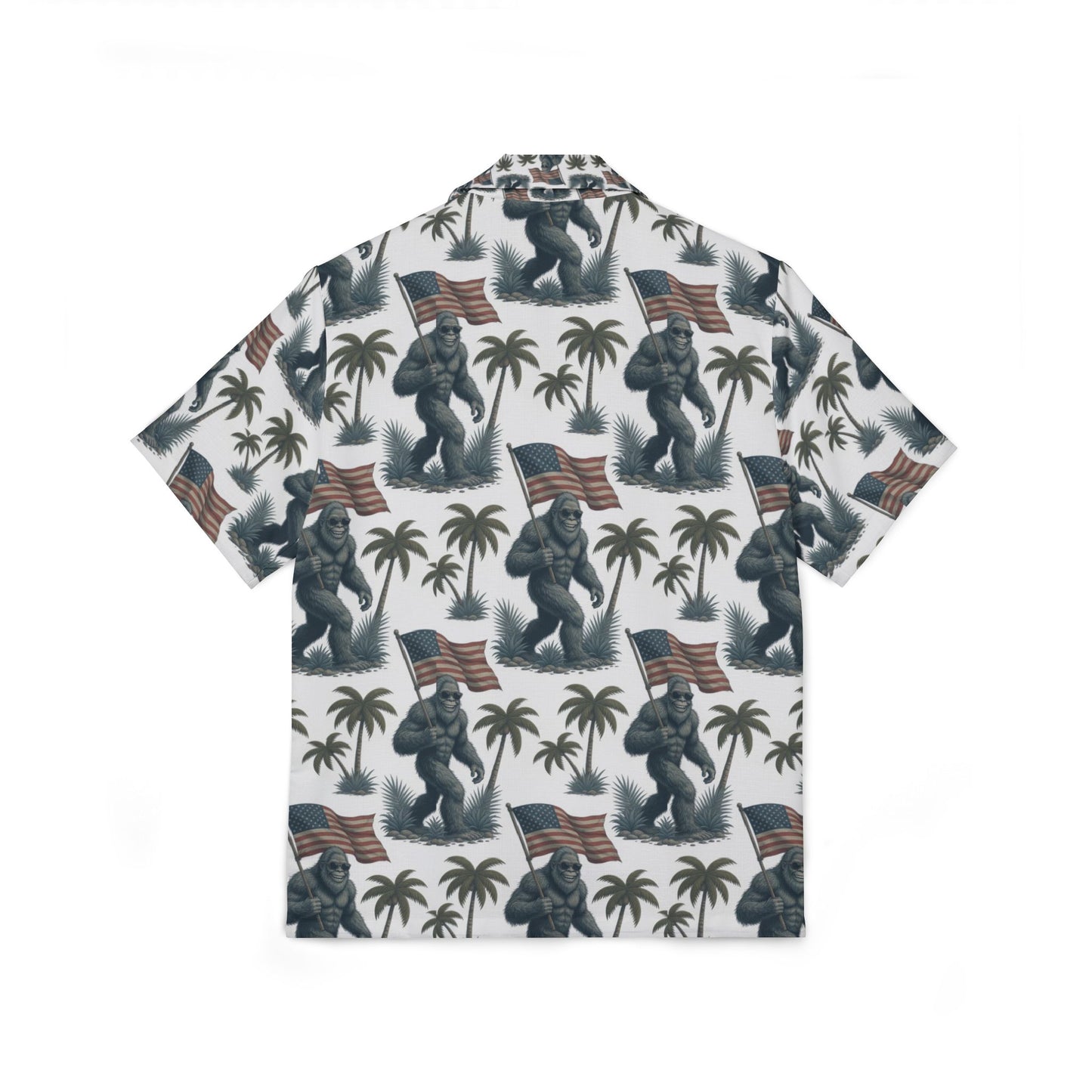 Patriotic Palm Bigfoot Hawaiian Shirt