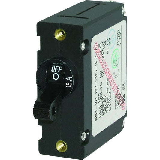 Blue Sea 7208 AC/DC Single Pole Magnetic World Circuit Breaker - 15AMP [7208] - Twin Screws Marine Service