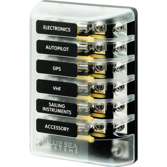 Blue Sea 5015 ST Glass Fuse Block w/Negative Bus [5015] - Twin Screws Marine Service