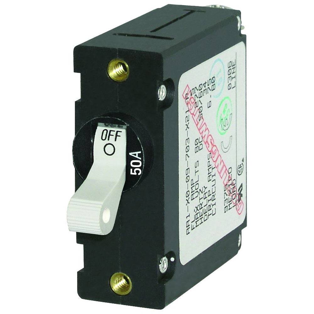 Blue Sea 7230 AC/DC Single Pole Magnetic World Circuit Breaker - 50AMP [7230] - Twin Screws Marine Service