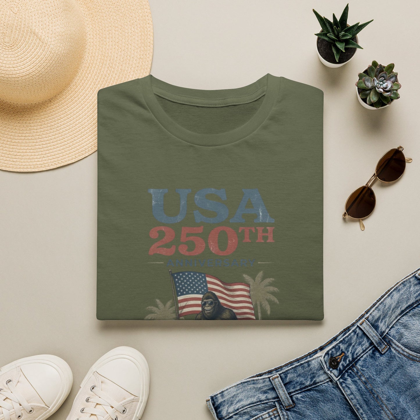 USA 250th Anniversary T-Shirt — Patriotic American Flag Celebration Tee