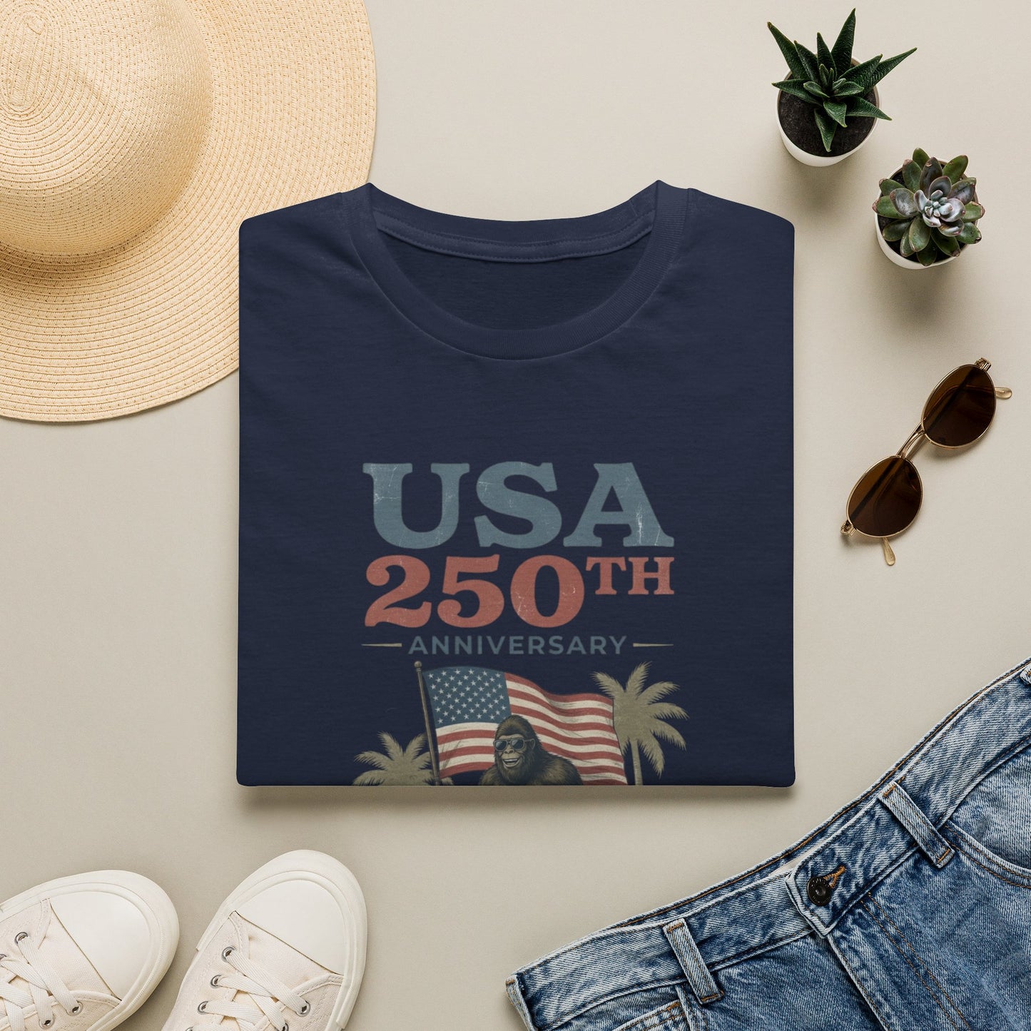 USA 250th Anniversary T-Shirt — Patriotic American Flag Celebration Tee