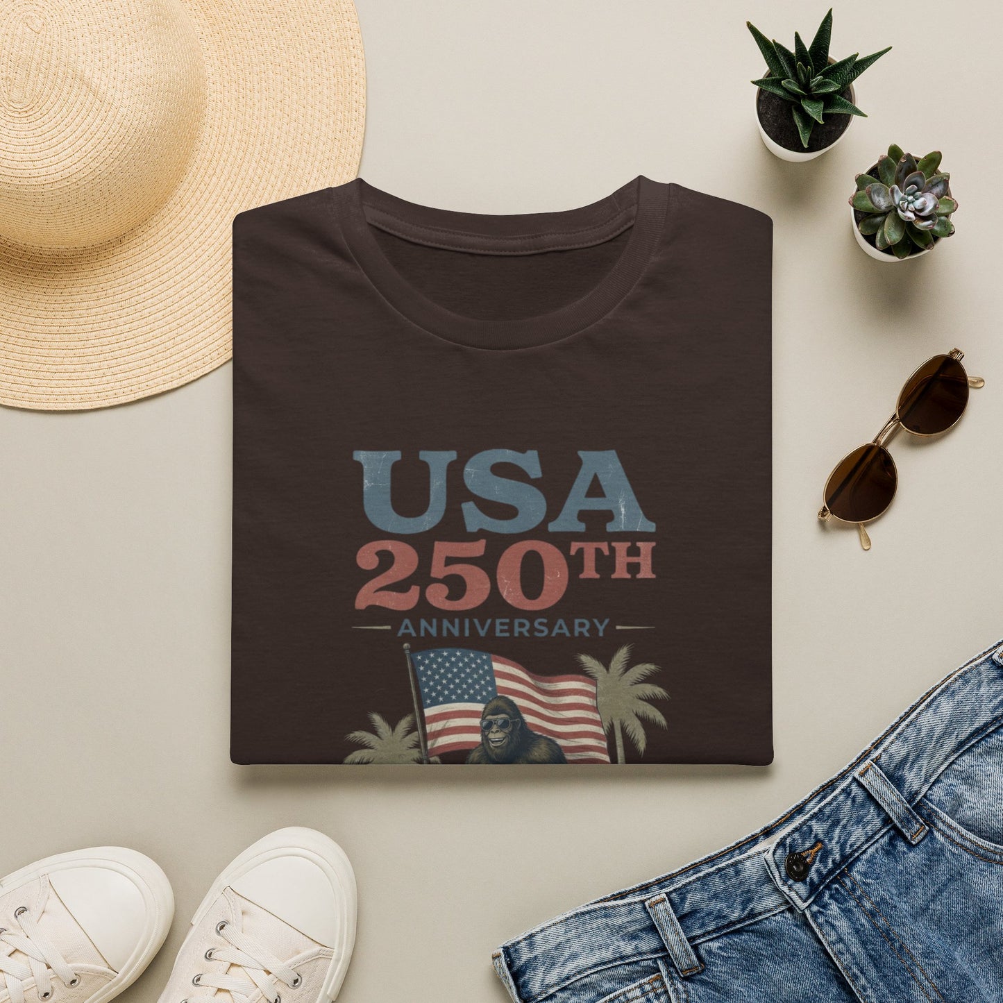 USA 250th Anniversary T-Shirt — Patriotic American Flag Celebration Tee