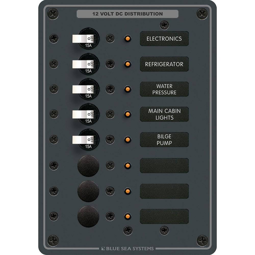 Blue Sea 8023 DC 8 Position Circuit Breaker - White Switches [8023] - Twin Screws Marine Service
