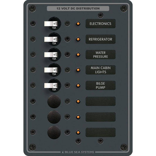 Blue Sea 8023 DC 8 Position Circuit Breaker - White Switches [8023] - Twin Screws Marine Service