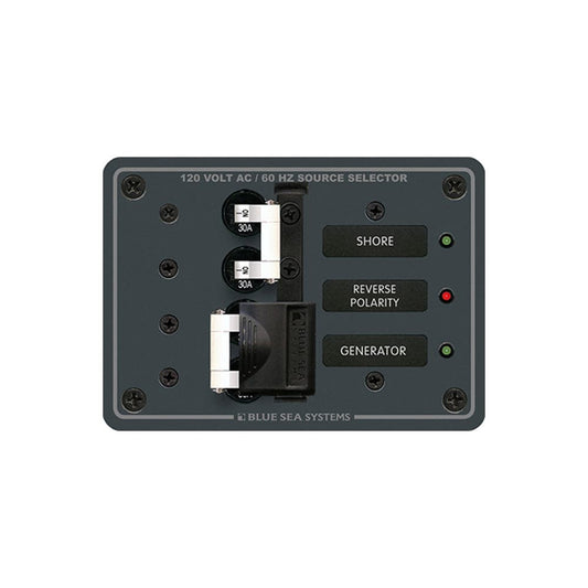 Blue Sea 8032 AC Toggle Source Selector 120V AC - 30AMP - White Switches [8032] - Twin Screws Marine Service