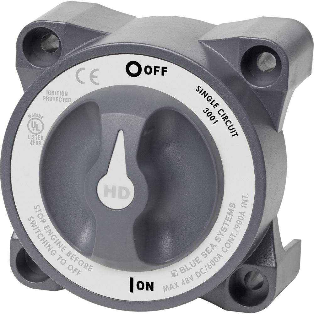 Blue Sea 3001 HD-Series Battery Switch Single Circuit ON/OFF w/AFD [3001] - Twin Screws Marine Service