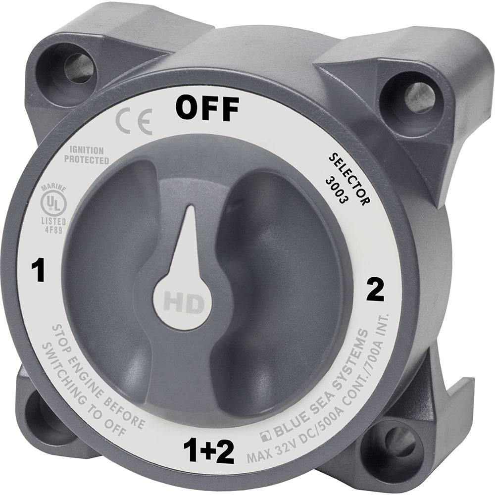 Blue Sea 3003 HD-Series Battery Switch Selector w/Alternator Field Disconnect [3003] - Twin Screws Marine Service
