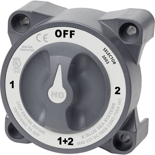 Blue Sea 3003 HD-Series Battery Switch Selector w/Alternator Field Disconnect [3003] - Twin Screws Marine Service