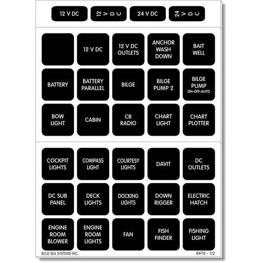 Blue Sea 4216 Square Format Label Set - 60 [4216] - Twin Screws Marine Service