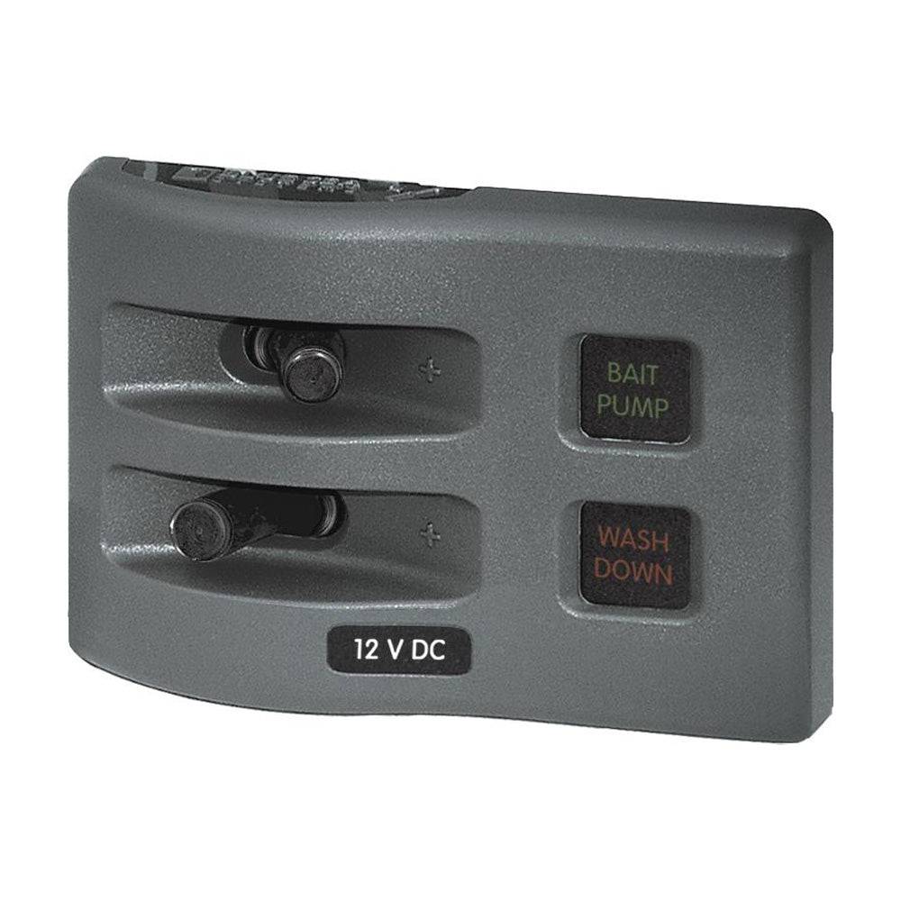 Blue Sea 4302 WeatherDeck Water Resistant Fuse Panel - 2 Position - Grey [4302] - Twin Screws Marine Service
