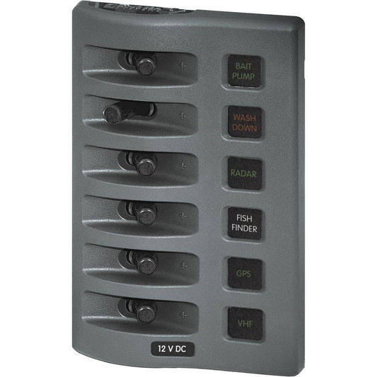 Blue Sea 4306 WeatherDeck Water Resistant Fuse Panel - 6 Position - Grey [4306] - Twin Screws Marine Service