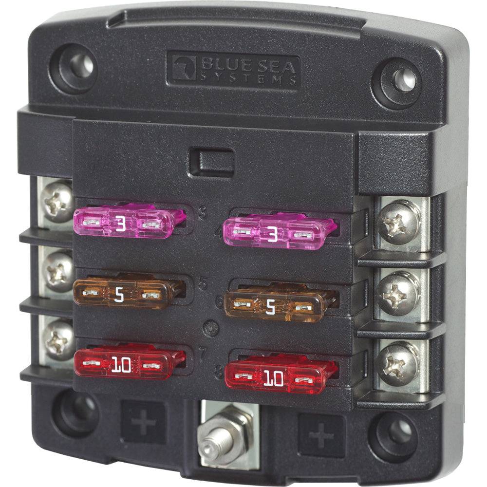 Blue Sea 5033 ST Blade Fuse Block w/out Cover - 6 Circuit w/out Negative Bus [5033] - Twin Screws Marine Service