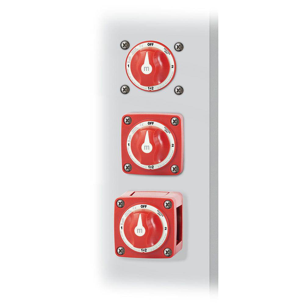Blue Sea 6007 m-Series (Mini) Battery Switch Selector Four Position Red [6007] - Twin Screws Marine Service