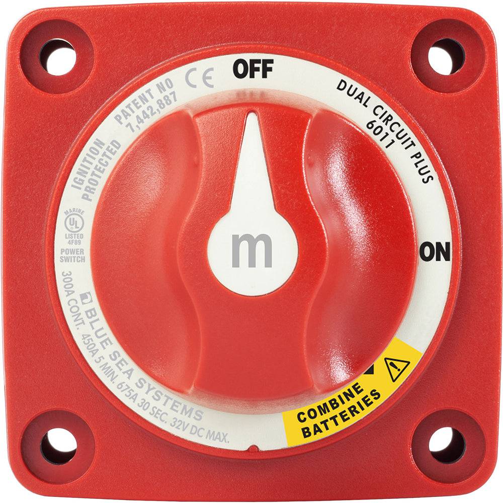 Blue Sea 6011 m-Series (Mini) Battery Switch Dual Circuit Plus [6011] - Twin Screws Marine Service