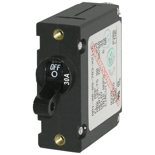 Blue Sea 7220 AC / DC Single Pole Magnetic World Circuit Breaker  -  30 Amp [7220] - Twin Screws Marine Service