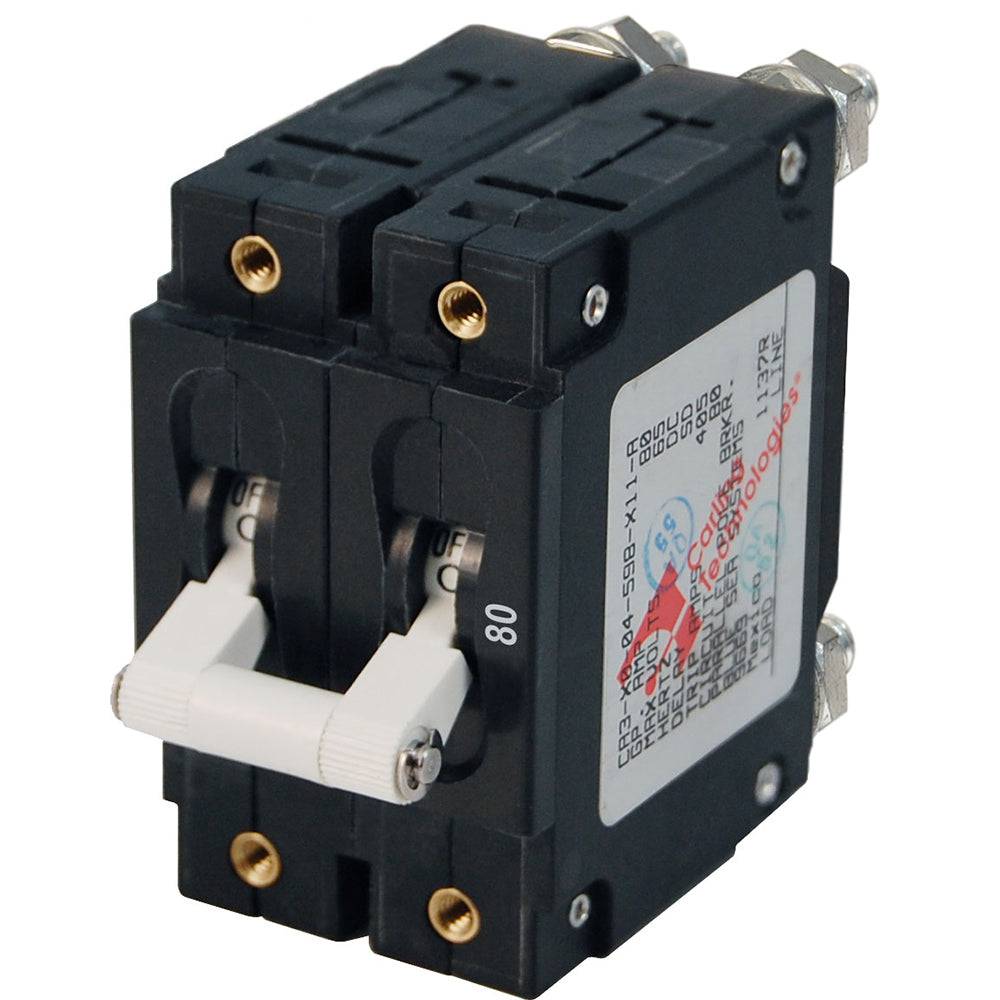 Blue Sea 7256 C-Series Double Pole Circuit Breaker - 80A [7256] - Twin Screws Marine Service