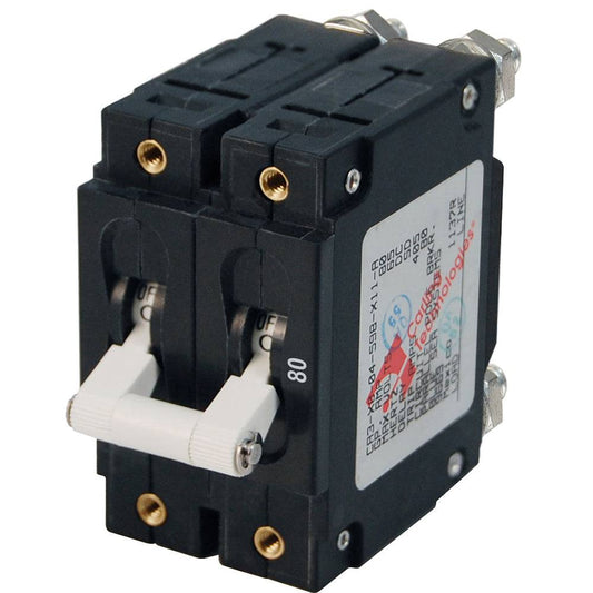 Blue Sea 7256 C-Series Double Pole Circuit Breaker - 80A [7256] - Twin Screws Marine Service