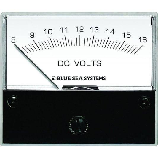 Blue Sea 8003 DC Analog Voltmeter - 2-3/4" Face, 8-16 Volts DC [8003] - Twin Screws Marine Service