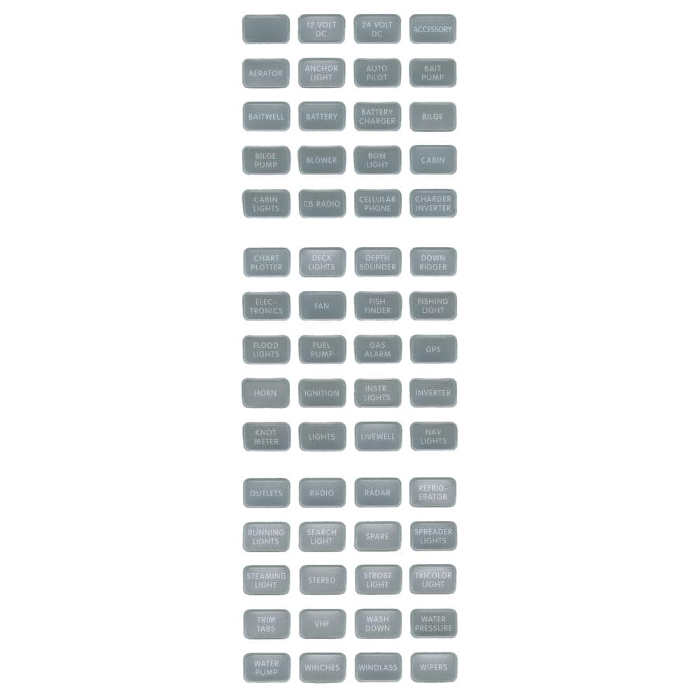 Blue Sea 8217 Grey Small Format Label Kit - 60 Labels [8217] - Twin Screws Marine Service