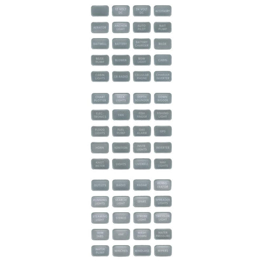 Blue Sea 8217 Grey Small Format Label Kit - 60 Labels [8217] - Twin Screws Marine Service