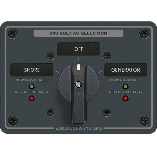 Blue Sea 8363 AC Rotary Switch Panel 65 Ampere 2 Positions + OFF, 3 Pole [8363] - Twin Screws Marine Service