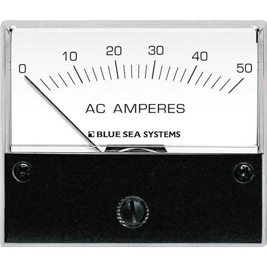 Blue Sea 9630 AC Analog Ammeter  0-50 Amperes AC [9630] - Twin Screws Marine Service