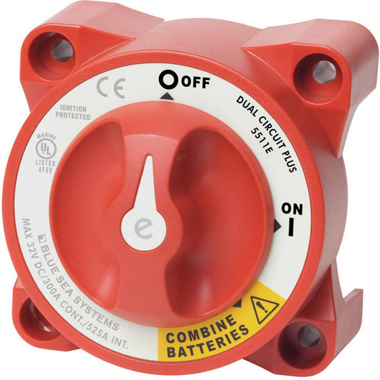 Blue Sea 5511E e-Series Dual Circuit Plus Battery Switch [5511E] - Twin Screws Marine Service