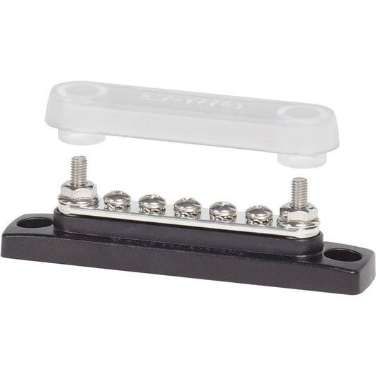 Blue Sea 2314 MiniBus 100 Ampere Common BusBar 5 x 8-32 Screw Terminal with Cover [2314] - Twin Screws Marine Service