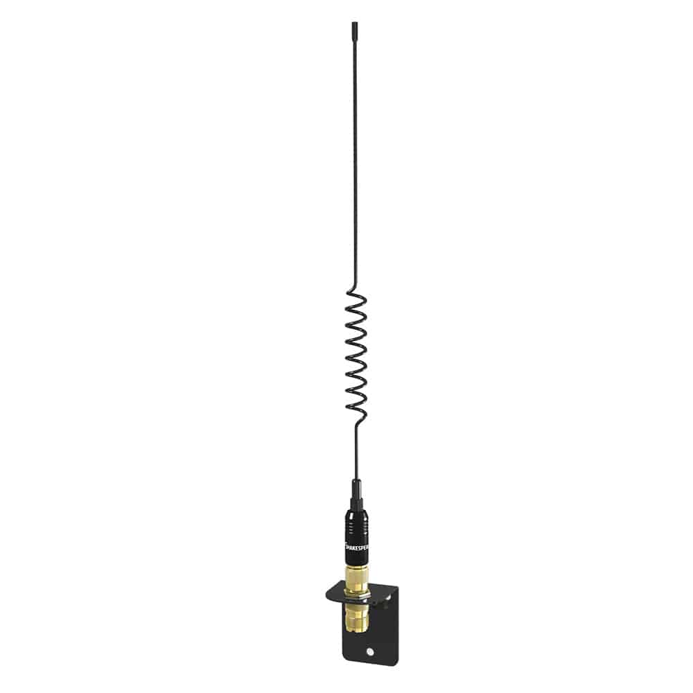 Shakespeare VHF 15in 5216 SS Black Whip Antenna - Bracket Included [5216] - Twin Screws Marine Service