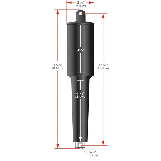 Lenco 102XD Extreme Duty Actuator - 24V - 4-1/4" Stroke - 5/16" Hardware [15067-001] - Twin Screws Marine Service